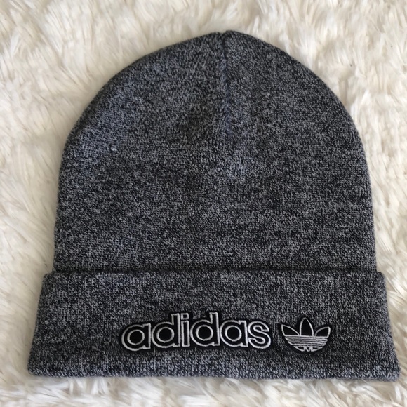 ADIDAS BEANIE HEATHER GREY BLACK ONE SIZE - Picture 2 of 5
